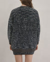 Mix yarn knit cardigan