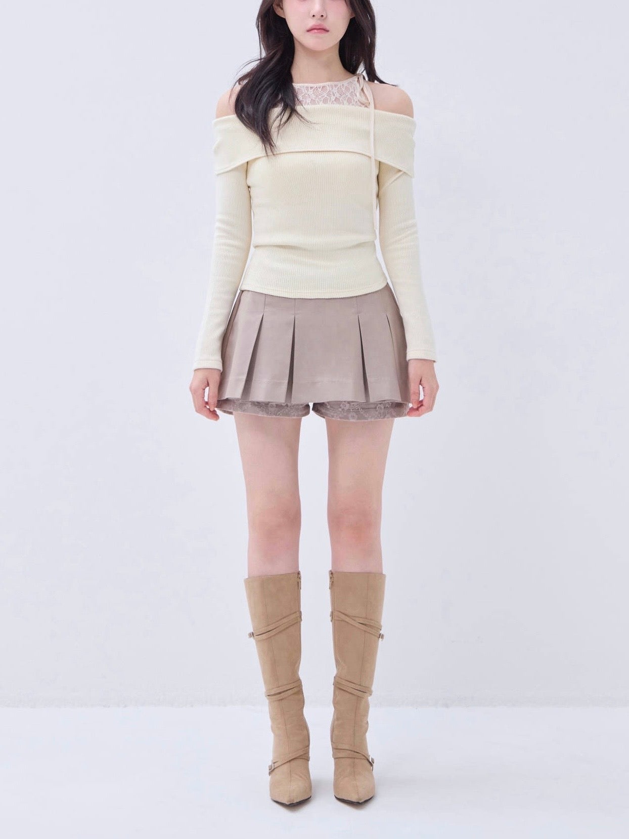 Lace pleats pants skirt – YILON