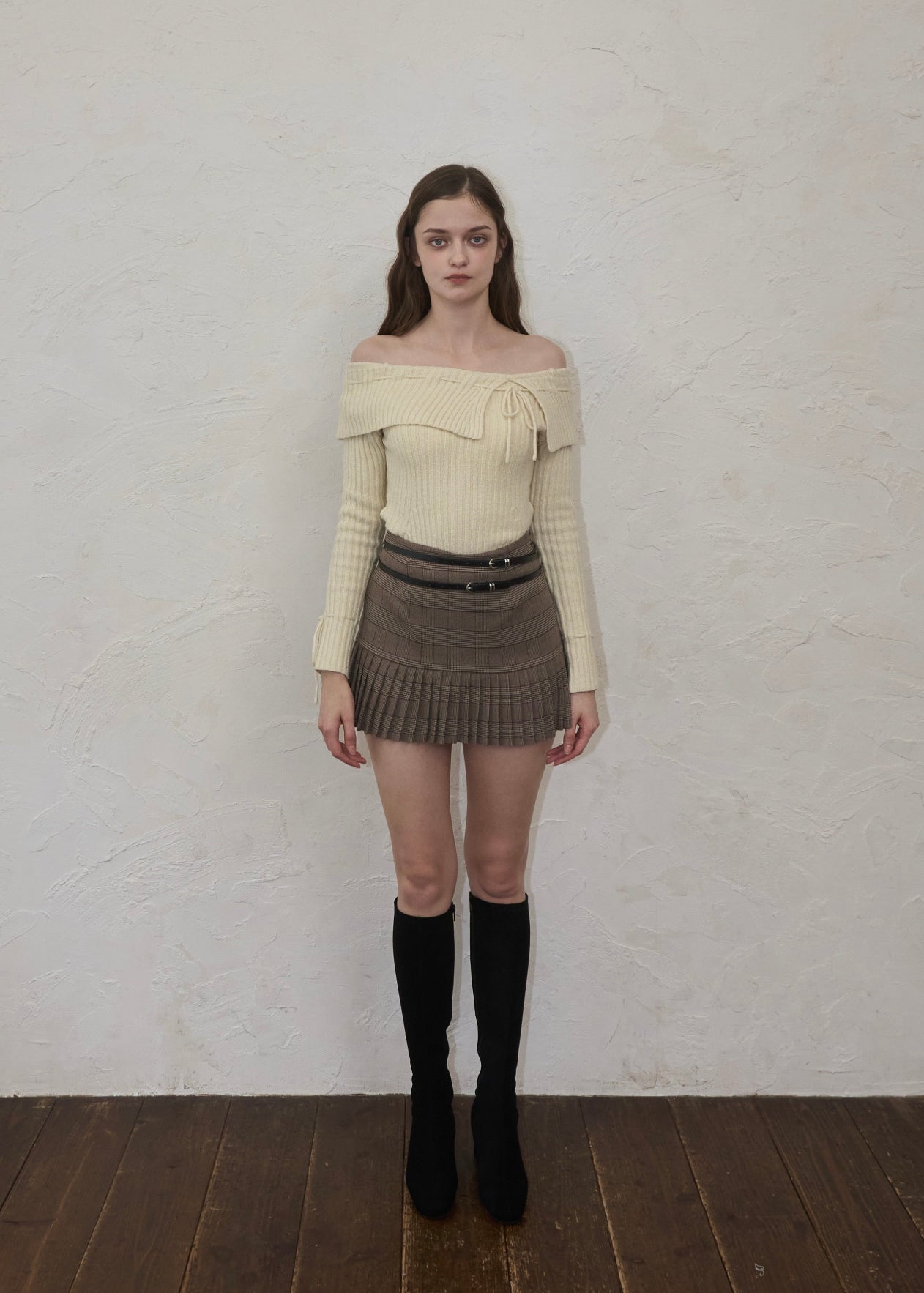 スカート BELT CHECK MINI SKIRT Belt check mini skirt – YILON
