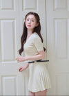 PLEATED KNIT OP