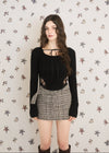LACE RIBBON RIB TEE