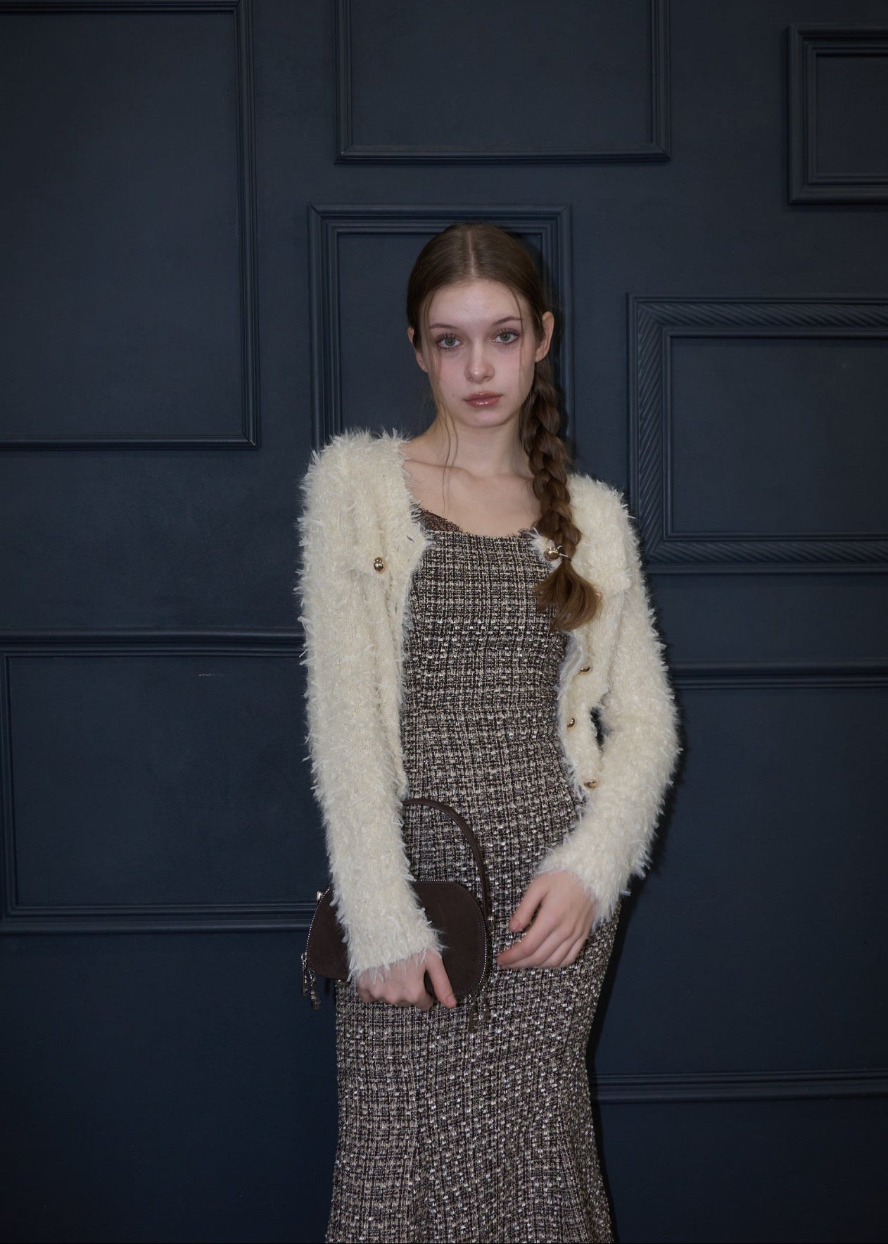 Tweed lace mermaid dress – YILON