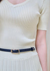 PLEATED KNIT OP
