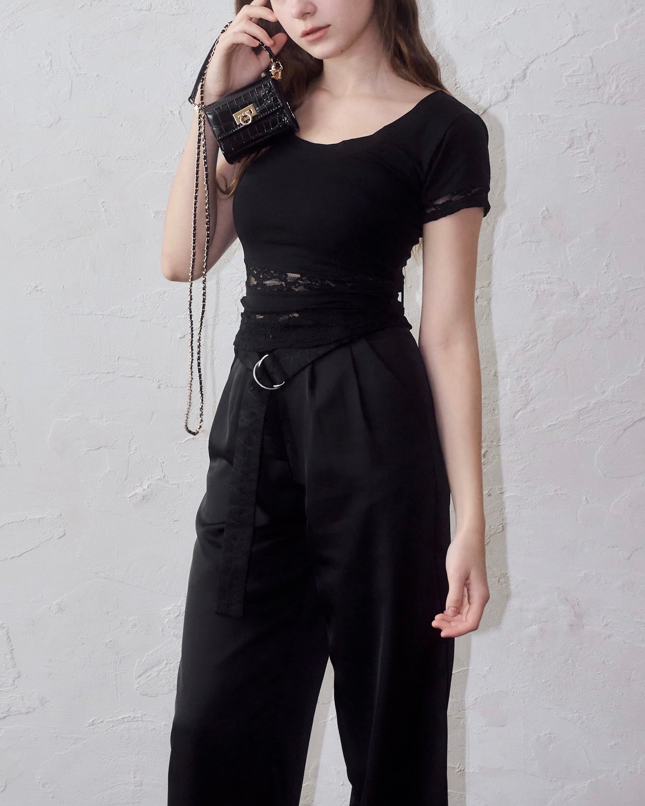 Satin lace slacks – YILON