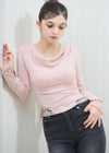 BACK RIBBON LACE TEE