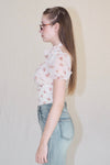 Little flower chiffon blouse