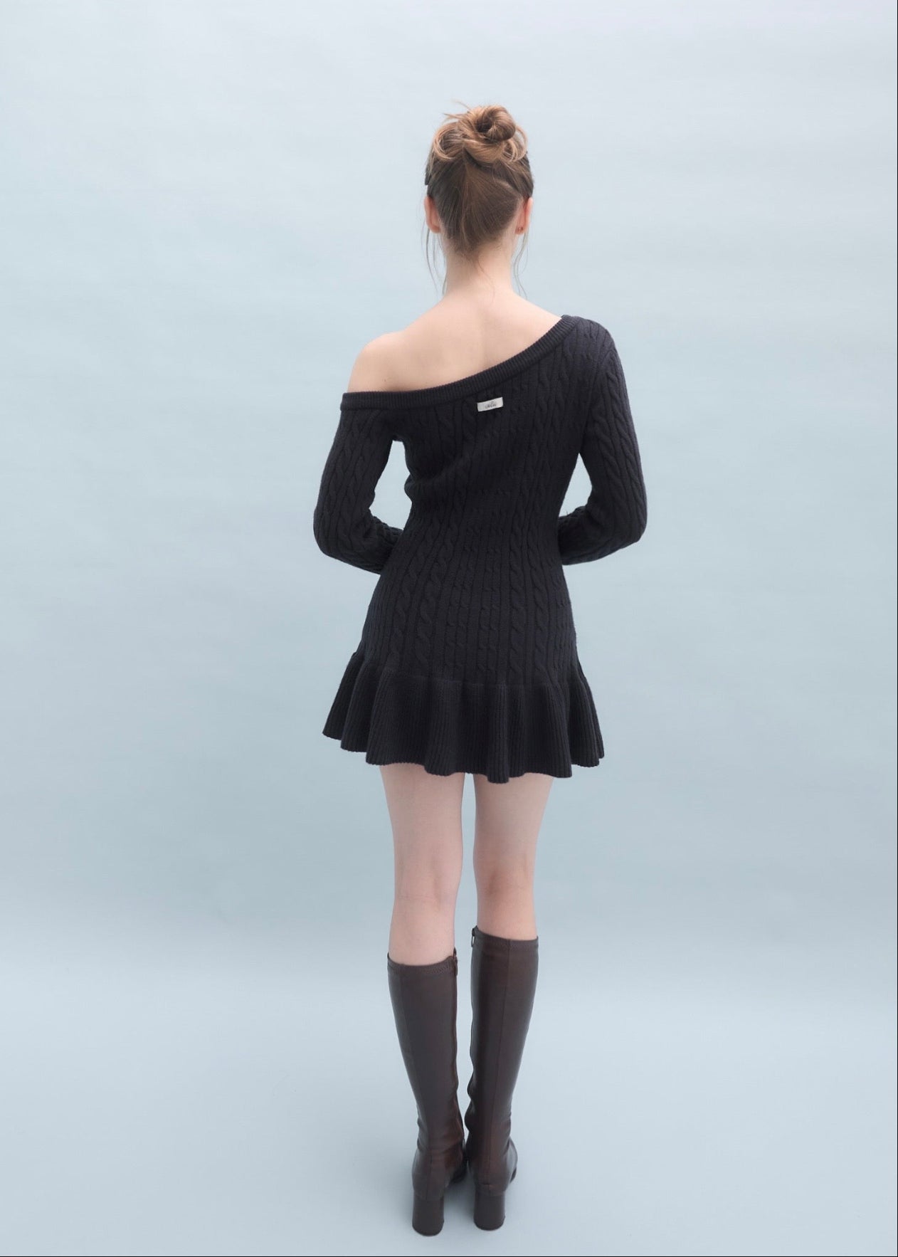 One shoulder cable knit op – YILON