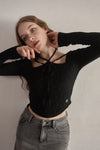 Full lace ribbon tee