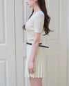PLEATED KNIT OP