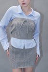 Cable bustier layered Set