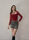 Flower lace blouse