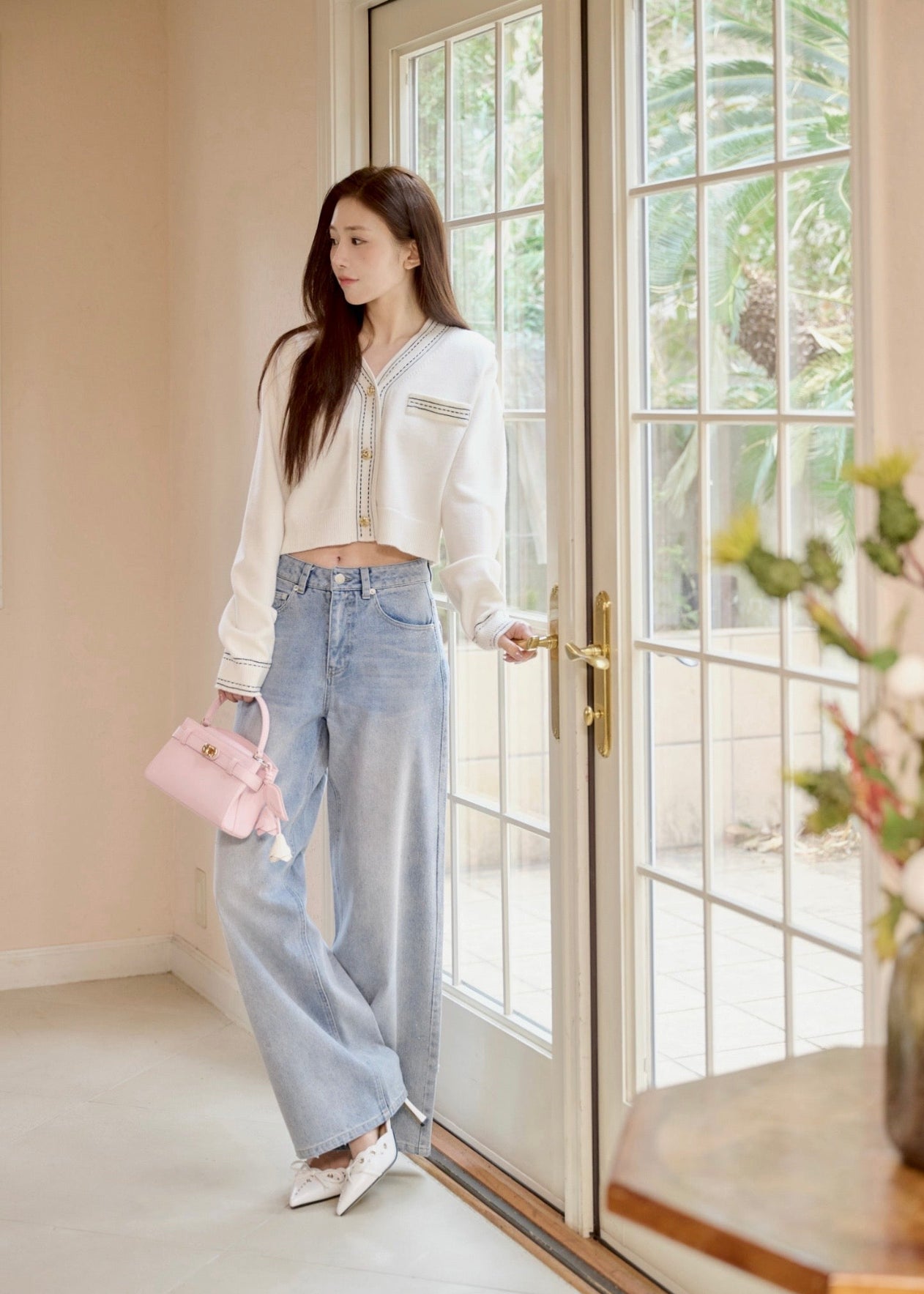 BI-COLOR STITCH CARDIGAN – YILON