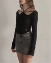 Full lace ribbon tee