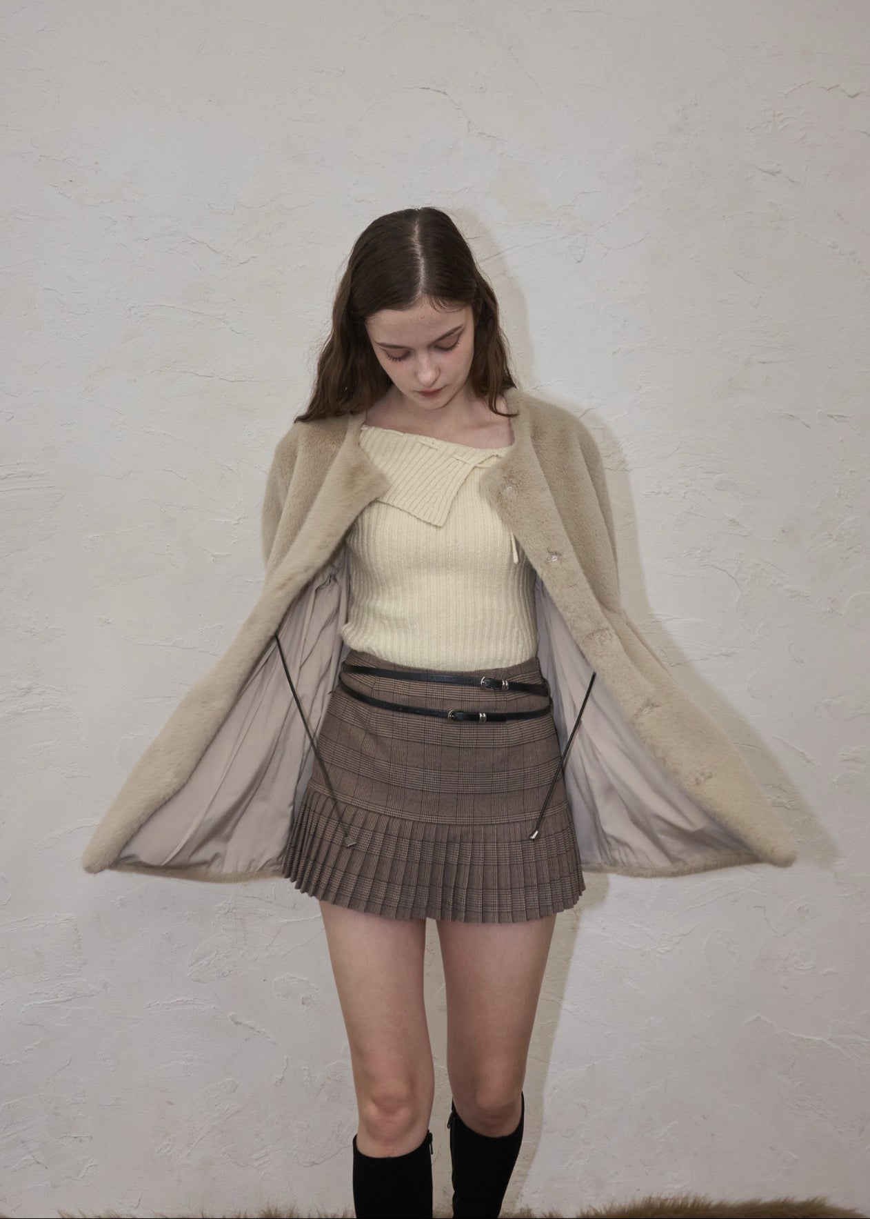 Waistmark eco fur coat – YILON