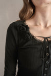 Rose ribbon cardigan
