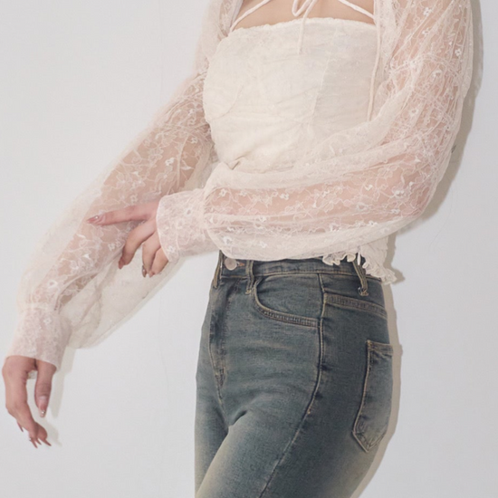 トップス Yilon Fleur lace blouse - IVORY Fleur lace blouse – YILON