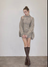Mix yarn knit one-piece