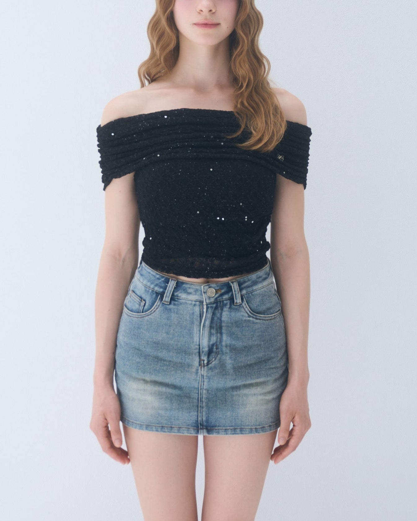 YILON WASH DENIM MINI SKIRT デニムスカート Wash denim mini skirt – YILON