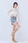 Strap belt long boots