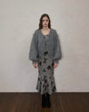 Shaggy drop cardigan