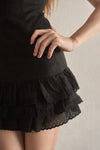 Cotton lace suède op