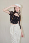 Little flower chiffon blouse