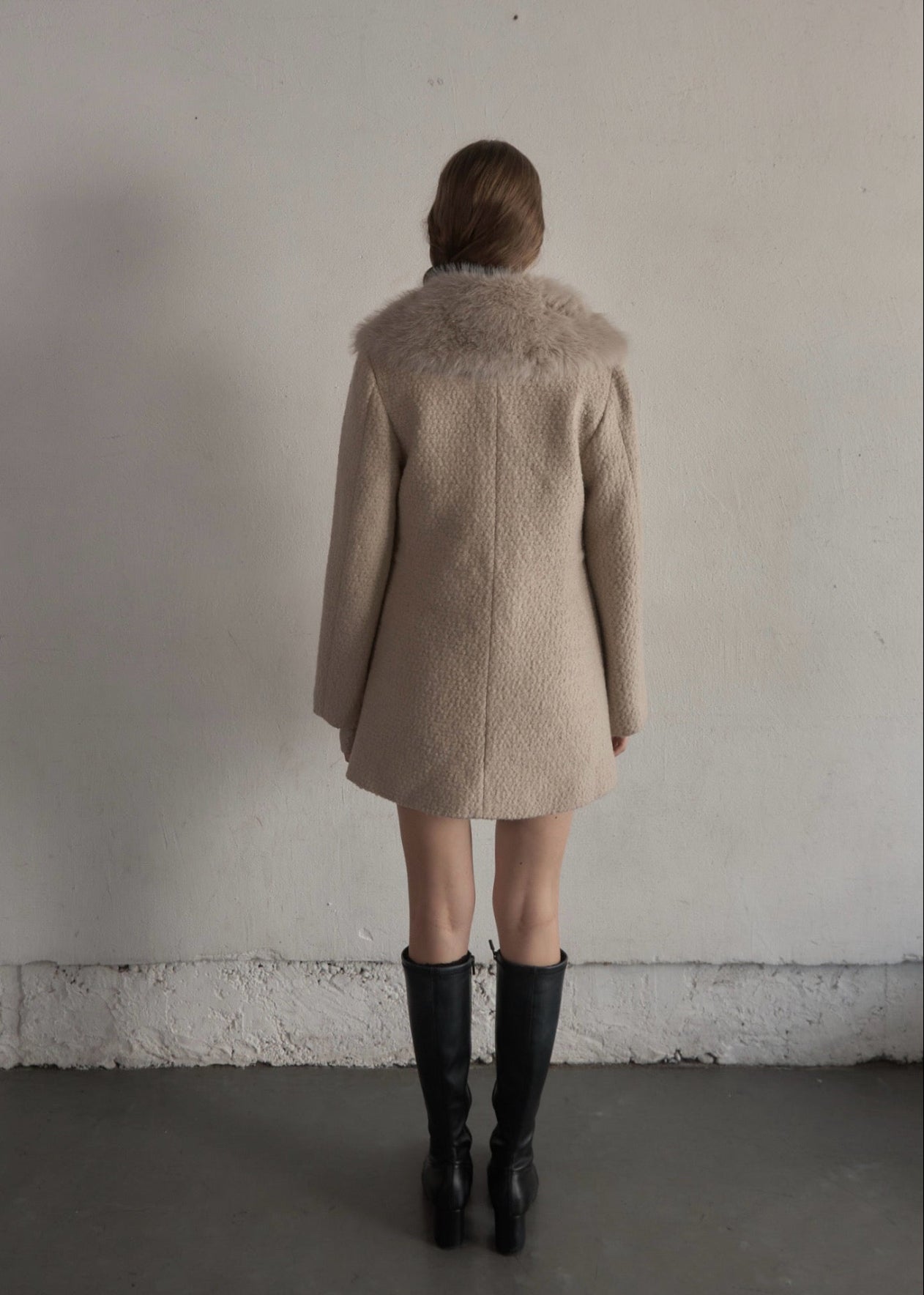 Fur collar classical coat – YILON