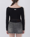 Gather lace tee