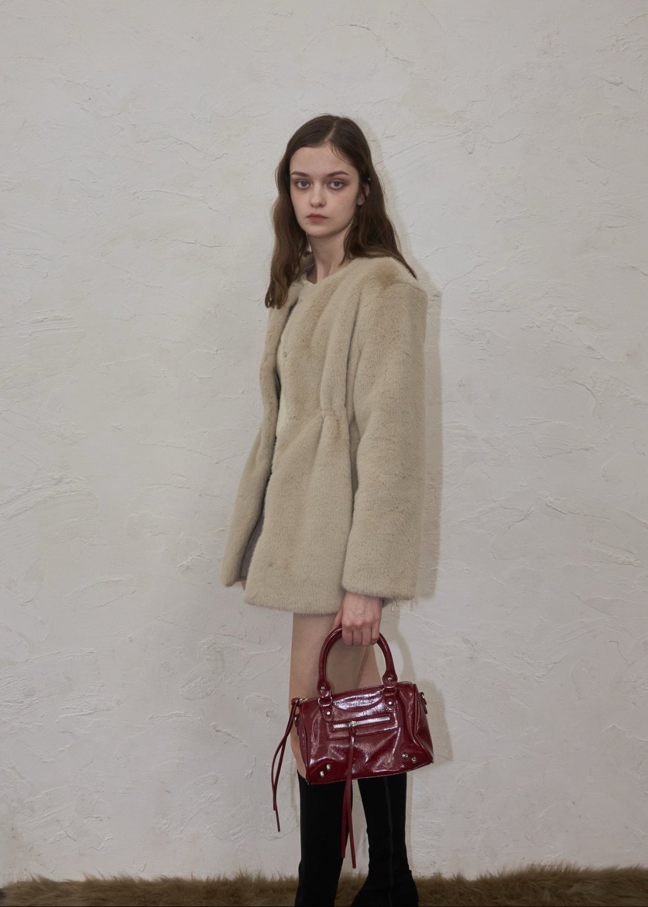 Yilon イロン Waistmark eco fur coat Waistmark eco fur coat – YILON