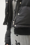 Rib collar puffer jacket