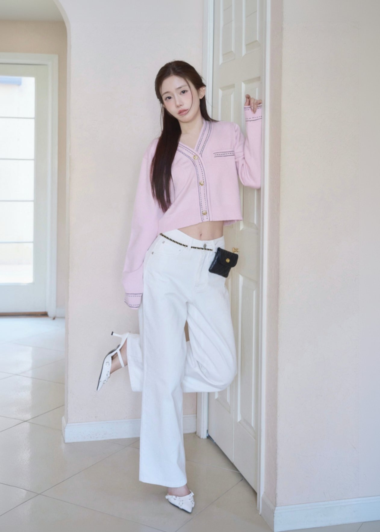 トップス YILON BI-COLOR STITCH CARDIGAN BI-COLOR STITCH CARDIGAN – YILON
