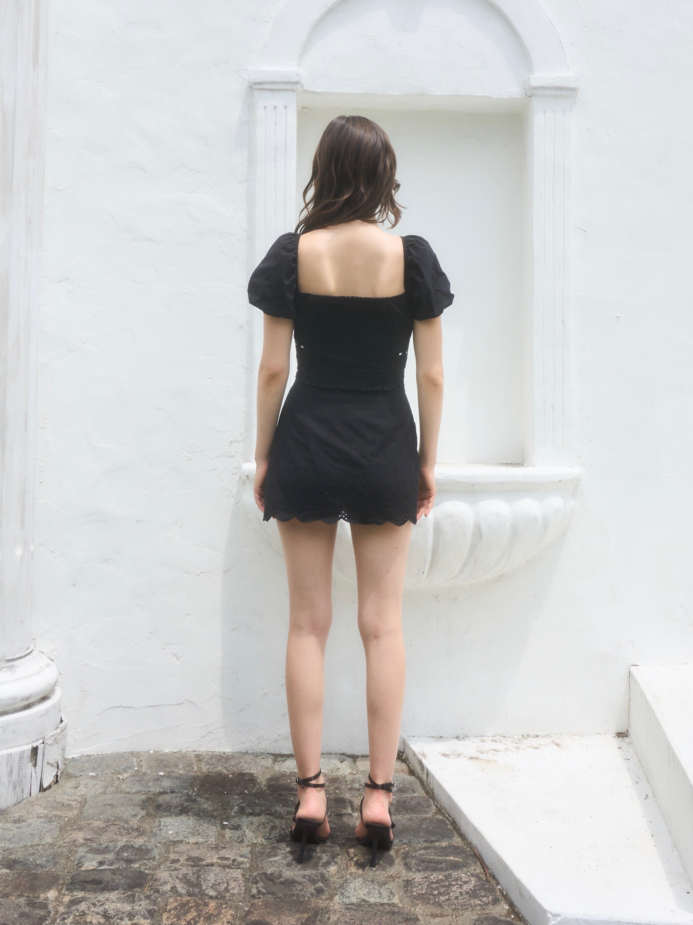 YILON MADE French cotton set up black