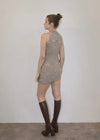 Mix yarn knit one-piece