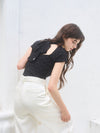 French sleeve bijou tee