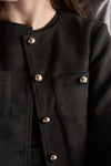 Crop suède jacket