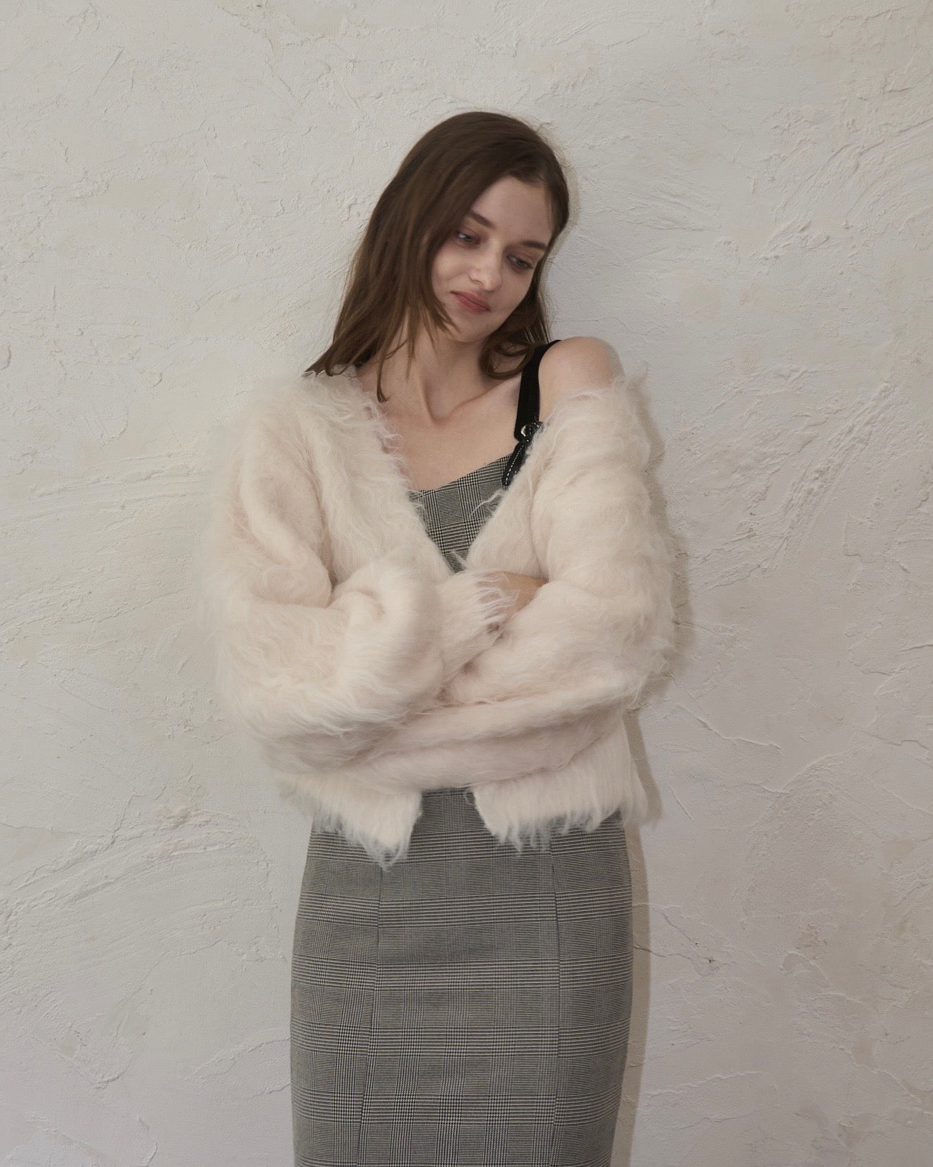 イロン yilon SHAGGY DROP CARDIGAN アイボリー Shaggy drop cardigan – YILON