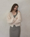 Shaggy drop cardigan