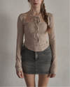 Full lace ribbon tee
