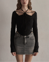 Full lace ribbon tee