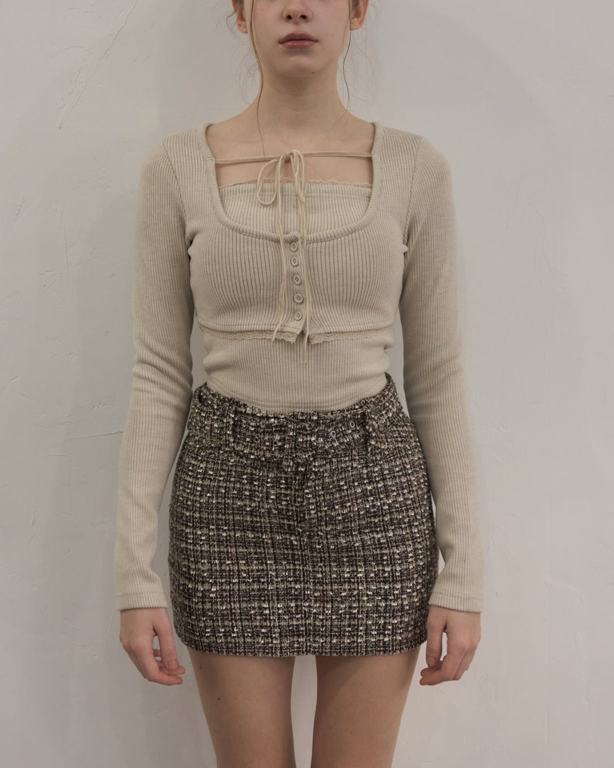 Rib ensemble button tops – YILON