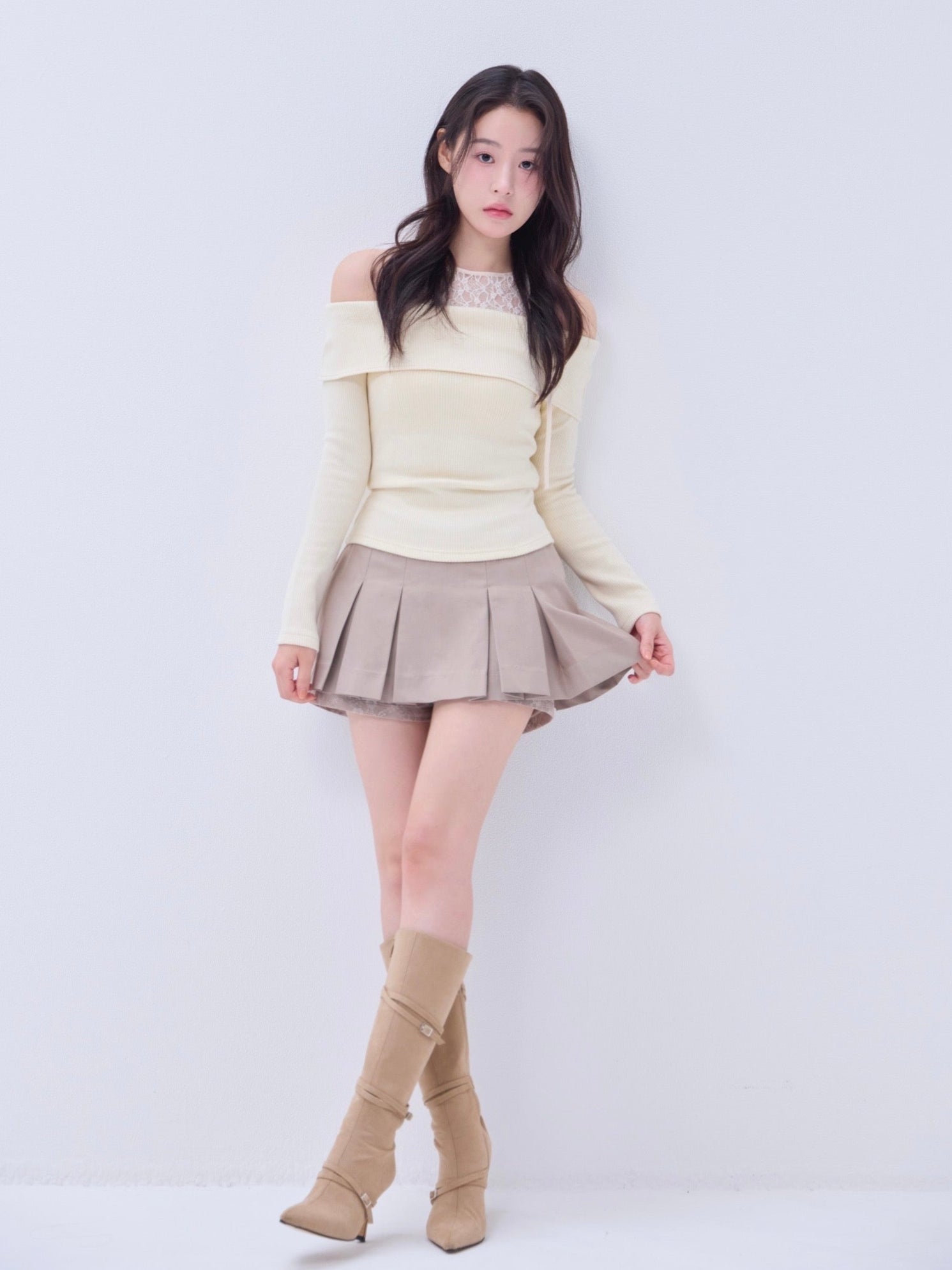 Lace pleats pants skirt – YILON