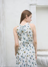 HALTER NECK TIERED MAXI DRESS