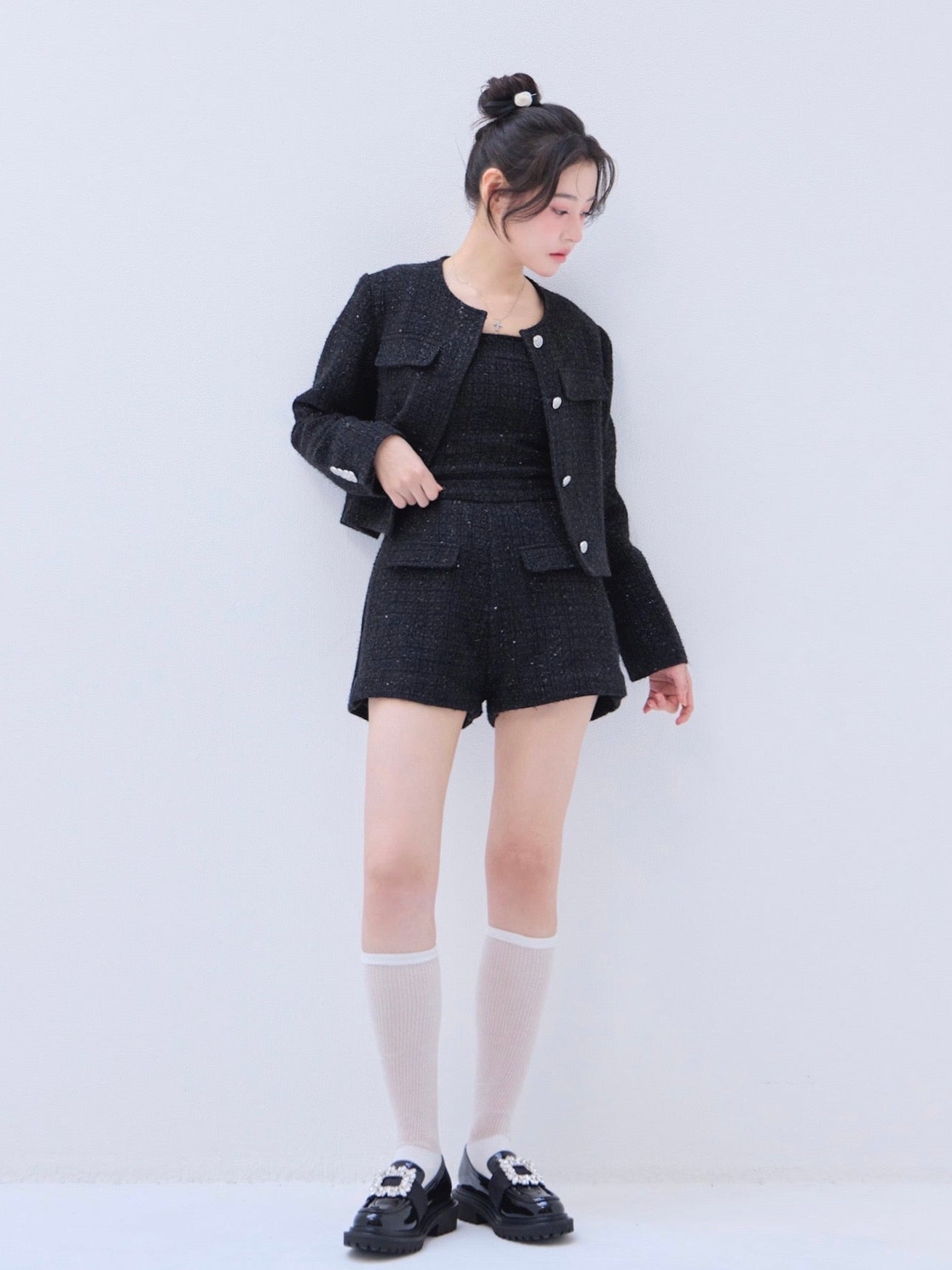 Twinkle tweed rompers – YILON