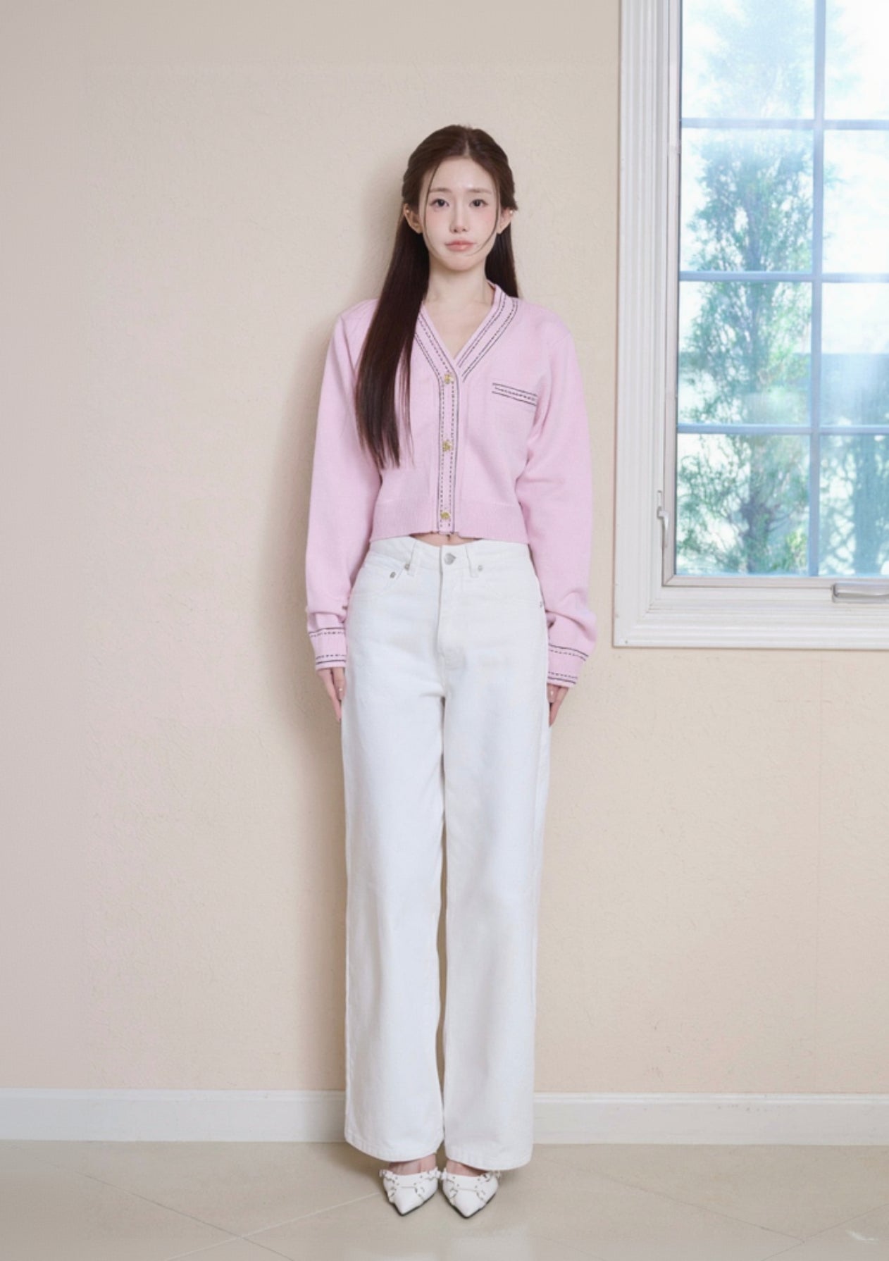 BI-COLOR STITCH CARDIGAN – YILON