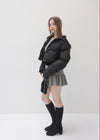 Rib collar puffer jacket
