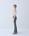 Dot frill blouse