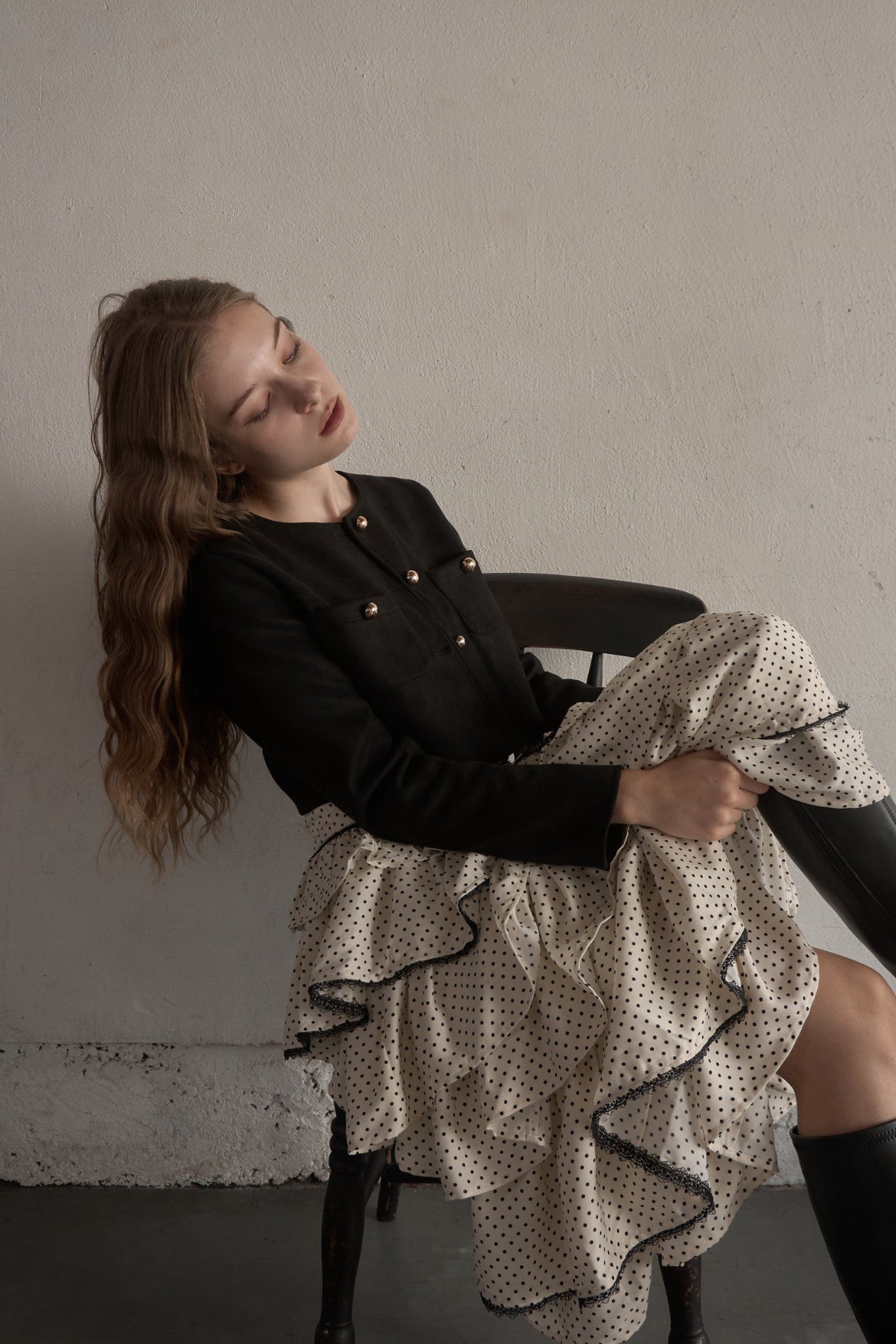 Tiered dot skirt – YILON