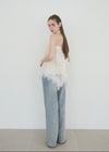 LACE TRIM TIERED CAMI TOP