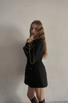 Fur collar classical coat