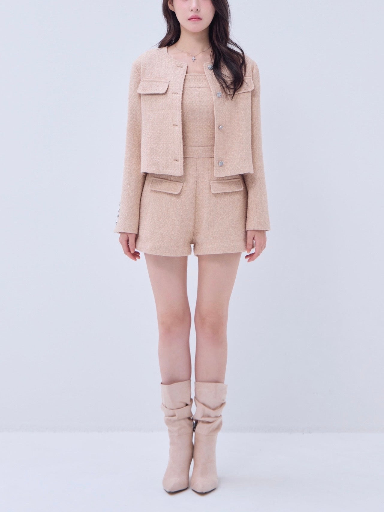 ジャケット・アウター YILON TWINKLE TWEED JACKET Twinkle tweed jacket – YILON